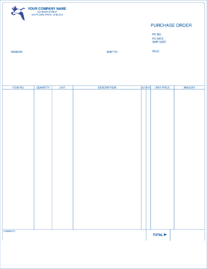 Purchase Order - Long Format