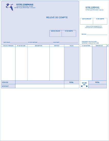 Relevé de compte - version courte