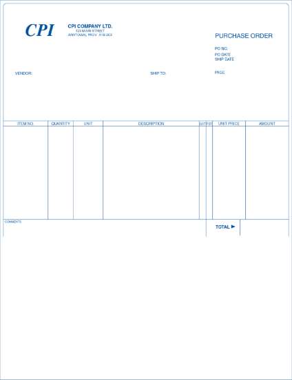 Purchase Order - Short Format